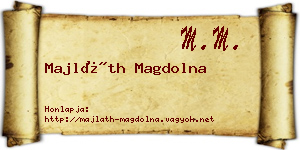 Majláth Magdolna névjegykártya
